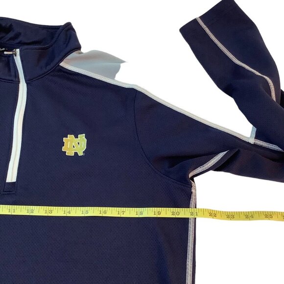 Under Armour Notre Dame Fighting Irish 1/4 Zip Blue Mock-Neck Mens Size M - Picture 7 of 10